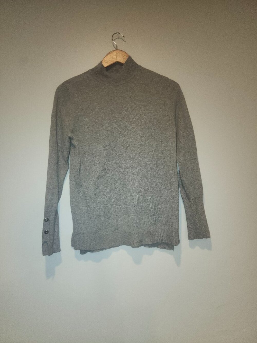 Gray Mock Neck Sweater